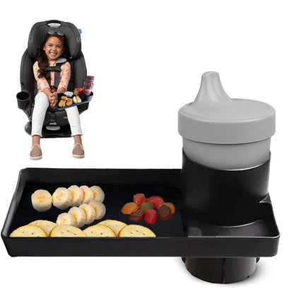Kids Car Travel Tray — Snack & Activity Tray with Cup Holder